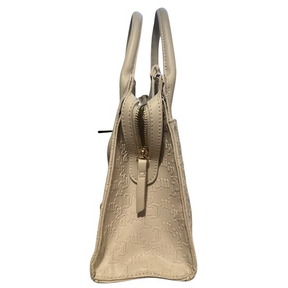 NWT Juicy Couture Crossbody Purse Ladylike Satchel Bag Cream White Crystal - Picture 8 of 12